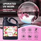 YIEHO UV Resin 500g -Bulk Upgraded Crystal Clear Hard UV Fast Curing Epoxy - Image 2