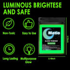 Matio Glow in The Dark Pigment Powder, 15g/0.5oz Fluorescent Rose Red Epoxy - Image 4