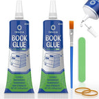 Book Glue, 15ML x 2 Book Adhesive, Flexible Paper Glue by INSOIA