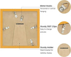 6x6 Picture Frame with Wavy Mat, Wooden Real Glass 6 x 6 Photo Frame - Image 4
