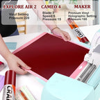 WRAPXPERT Maroon Permanent Vinyl, Satin Burgundy Adhesive Vinyl Roll - Image 5