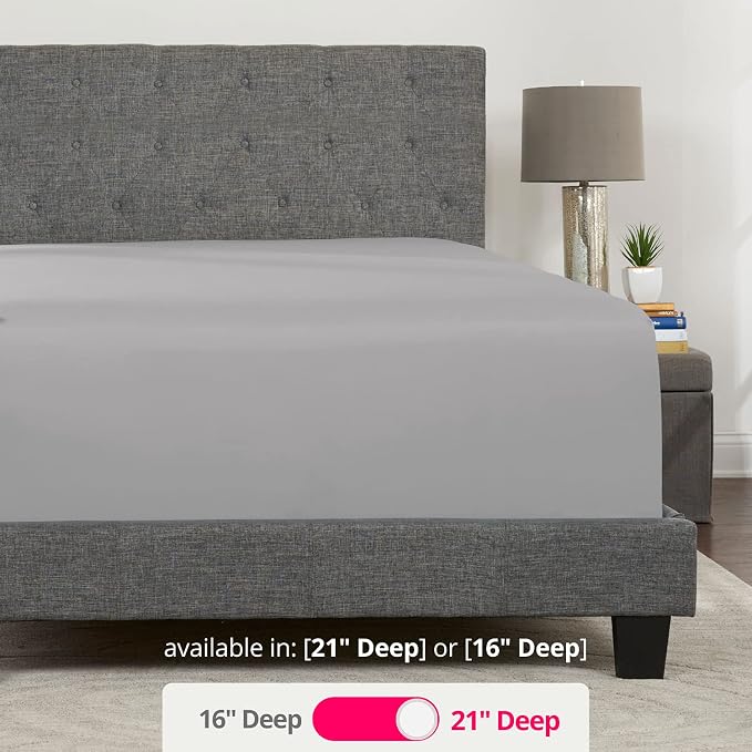 XL Twin Sheets Deep Pockets Fitted – Twin XL Fitted Sheets Only – 21” Fitted - Image 3