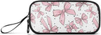Pink Bows Dots Pencil Case Box Boys Girls Large Pencil Pouch Zipper - Image 6