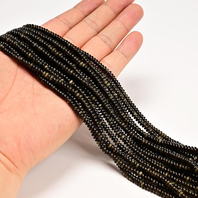 ICAI Beads Natural 2x4mm Rondelle Beads, Abacus Disk Stone Spacer Beads – Loose - Image 2