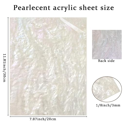 Pearl Glitter Cast Acrylic Sheet, 1/8 Inch, 12x8 Inch, - Image 2