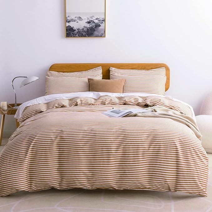 JELLYMONI Queen Duvet Cover Set, Cotton Duvet Cover 3 Pieces by JELLYMONI
