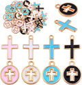 Aylifu 40pcs 2 Styles Enamel Cross Charms Alloy Religious Cross Crucifix Jesus by Aylifu
