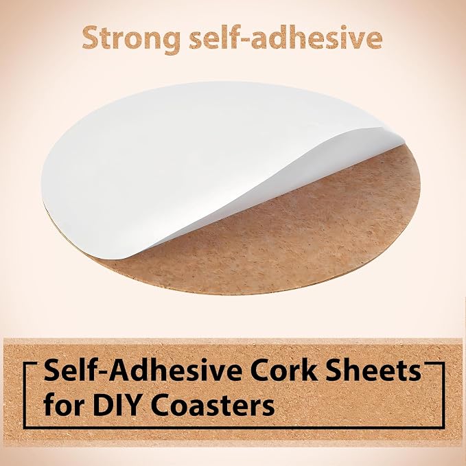 100 Pcs 3 Inch Round Self-Adhesive Cork Sheets, Wall Art & Decoration - Image 3