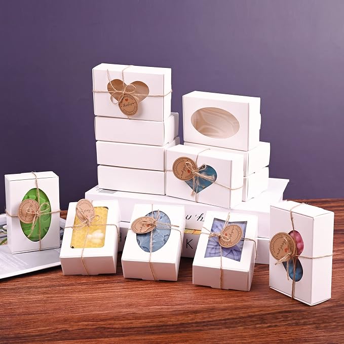 32 PCS White Soap Boxes for Homemade Soap, 3.54 X 2.36 X 1.18 Inch Soap - Image 7