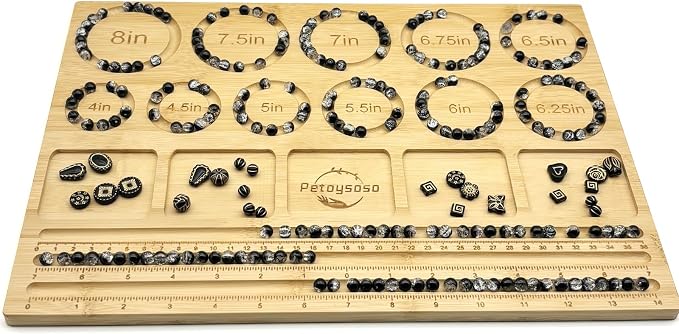 Petoysoso Bead Boards for Jewelry Making, Thicken Bamboo Beading Board for - Image 6