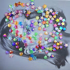 Jmassyang 600 PCS Acrylic Beads Heart Star Shape Charming Clear AB Colors Bead - Image 4