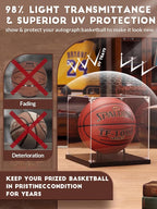 JupDec Basketball Display Case Acrylic Clear 10" Full Size - Image 4