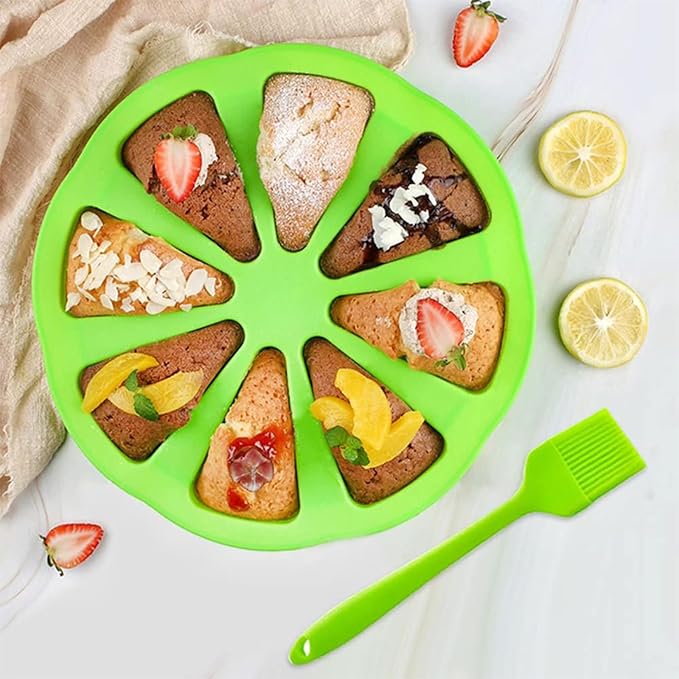 Silicone Scone Baking Pan 8-Cavity Triangle Cake Mold 28.4cm | Nonstick Silicone - Image 7