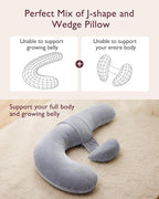 Momcozy Pregnancy Pillow, Original F Shaped Maternity Pillow - Image 4