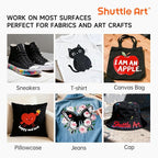 Shuttle Art Black Fabric Paint, 4 oz Fabric Paint - Image 8