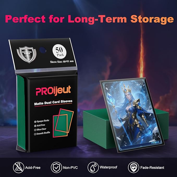 200 Pack Card Sleeves, Matte Dual Trading Card Sleeves - Image 4
