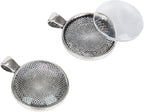 60 Pieces 5 Styles Pendant Trays 30pcs Round & Square & Heart & Teardrop & Oval - Image 6
