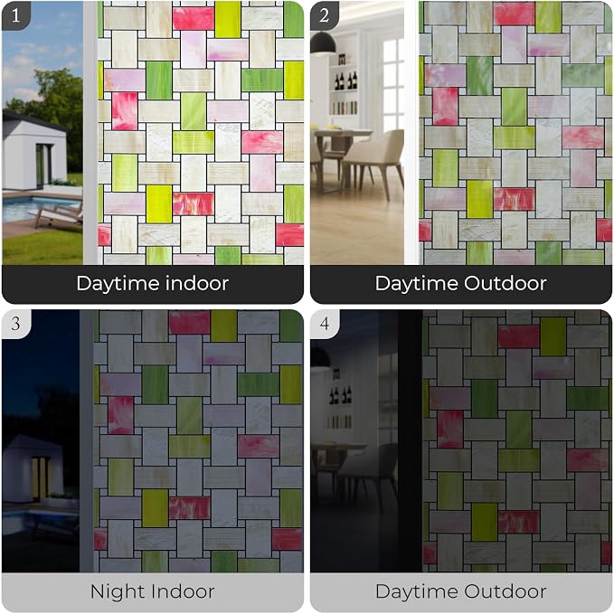 3D Stained Glass Window Film, Decorative Window Privacy Film - Image 6