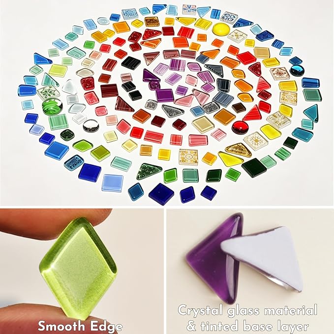 IcosaMro 2.2LB Mosaic Tiles for Crafts DIY Stepping Stone Project Supplies | - Image 4