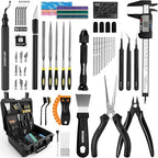 76pcs 3D Printer Tools Kit for Model Finishing/Deburring/Drilling/Polishing by INTARSIO3D