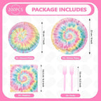 200Pcs Tie Dye Party Decorations - Image 5
