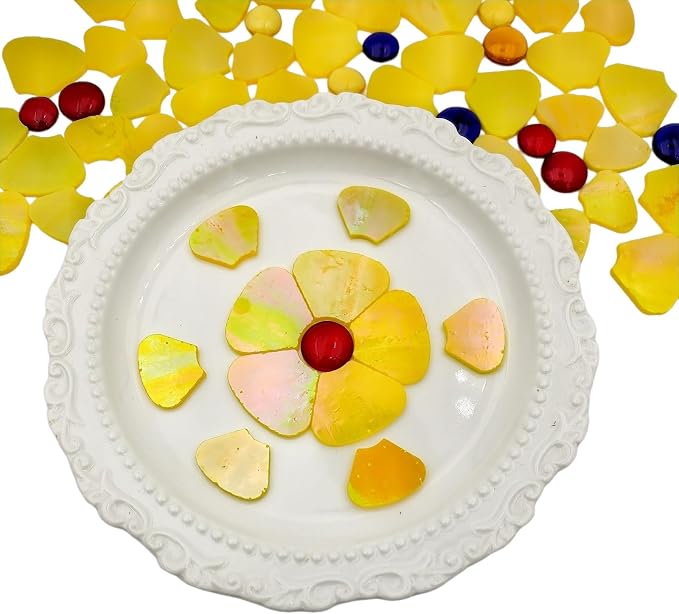 Esweny 12 Flower Stained Glass Mosaic Tiles - Image 7