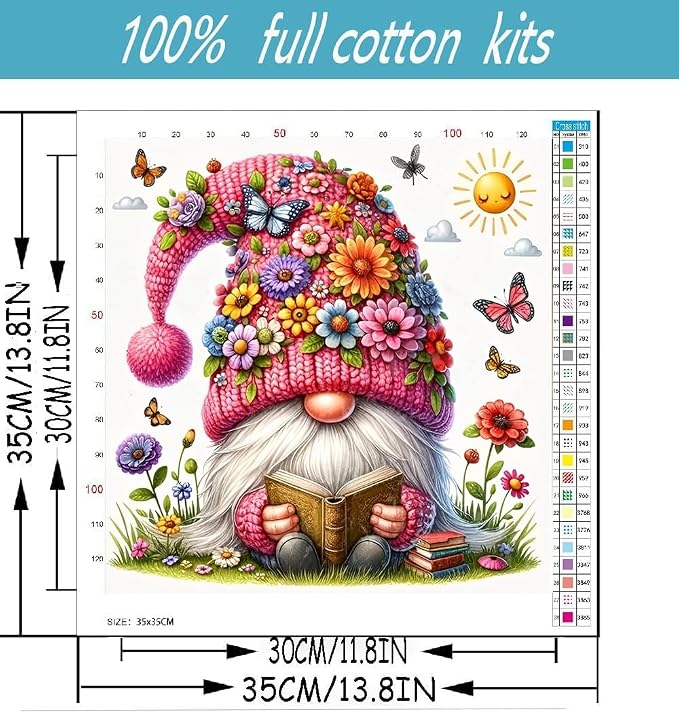 Gnome Stamped Cross Stitch Kits - Image 2