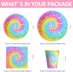 Tie Dye Party Decorations Tableware - Image 2