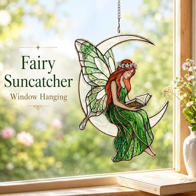 Book Lovers Gifts Fairy Ornament, Teacher Gifts - Image 2