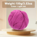 uxcell 3.53oz Wool Roving Yarn, Needle Felting Wool Fiber DIY Craft Needle Wet - Image 2