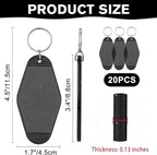 Yoption 20pcs Blank Motel Keychain Bulk - Image 3