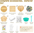 Wulqiiy 8 Sets DIY Mosaic Coaster Kit – Mixed Color Glass Mosaic Tiles - Image 2