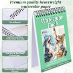 UZLU 6 Pack Watercolor Paper Pads, 9 x 12 Inch, 180 Sheets Total | 140 lb/300 - Image 3