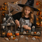 DIYDEC 100pcs Halloween Mini Skulls, 5 Styles Miniature Resin Skeleton Heads - Image 6