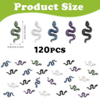 120Pcs Mini Resin Snakes, Miniature Halloween Tiny Snakes - Image 3