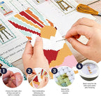 ACRNIGHEET 6PCS Cross Stitch Bookmark Kit - Image 4