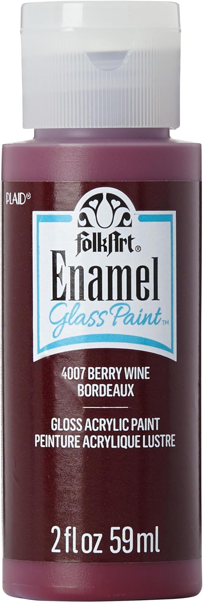 FolkArt Enamel Glass & Ceramic Paint in Assorted Colors, Berry Wine by FolkArt