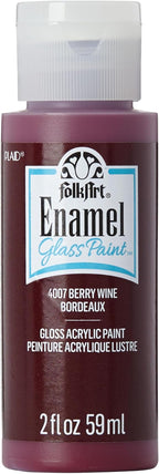 FolkArt Enamel Glass & Ceramic Paint in Assorted Colors, Berry Wine by FolkArt