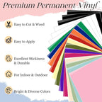 VINYL FROG Permanent Adhesive Vinyl Bundle 20 Pack Glossy Permanent Vinyl - Image 5