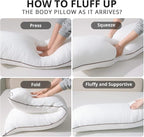 HUXMEYSON Body Pillow with Satin Pillowcase, Body Pillow - Image 6