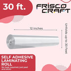 Frisco Craft Transparent Glossy Self Adhesive Laminating Roll 12" x 30 ft | - Image 2