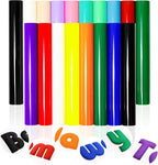 Puff Vinyl Heat Transfer-18 Pcs Puff HTV Heat Transfer Vinyl Sheets Assorted by MEVOREW