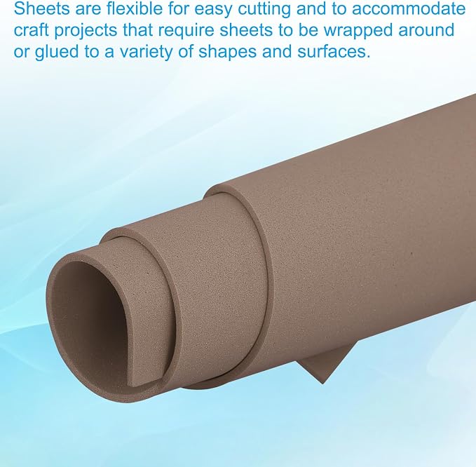 PATIKIL EVA Foam Sheet 10Pcs 12x8 Inch 2mm Thick Brown | Easy Cutting EVA Foam - Image 5