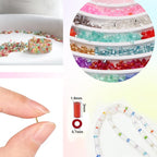 EuTengHao 19200Pcs Tube Beads Kit 3mm Glass Bugle Seed Beads - Image 3