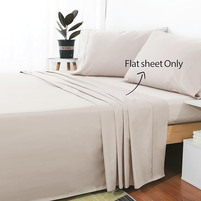 Cotton Queen Sheet Only, 600 Thread Count 100% Egyptian Cotton Top Sheet 1Pcs - Image 2