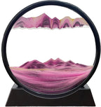 SOFLIY 3D Dynamic Sand Art Liquid Motion, Moving Sand Art Picture Round Glass by Unknown