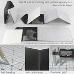 ARTEZA Fold & Stow Multifunctional Cutting Mat Set, 18x24 Inch, Self-Healing - Image 2