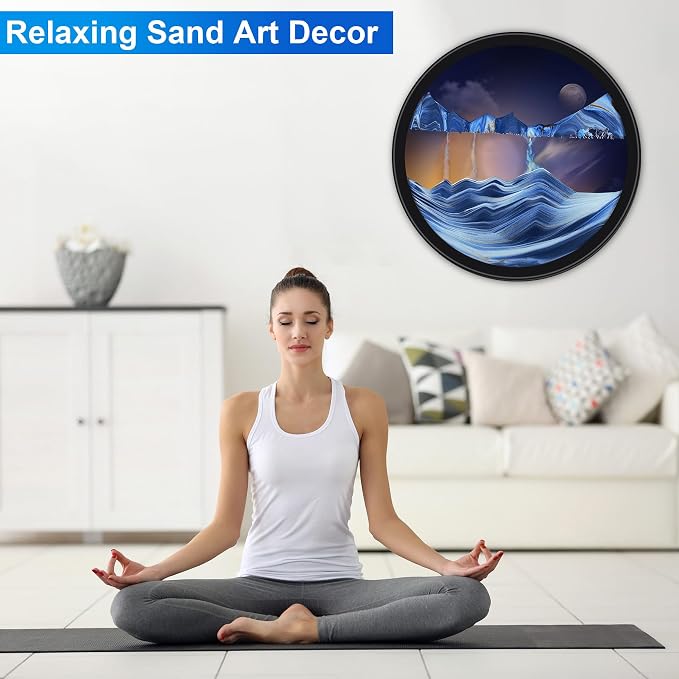 Mtadmai 17.3" Moving Sand Art, 3D Sand Art Pictures Deep Sea Sandscape Living - Image 7