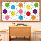 Qyeahkj Colorful Pencil Bulletin Board Paper Roll Pencil Bulletin Board - Image 3