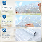 rabbitgoo Window Privacy Film Decorative Rainbow Cling, 17.5" x 78.7" | 3D - Image 7